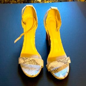 Snake skin print sandals